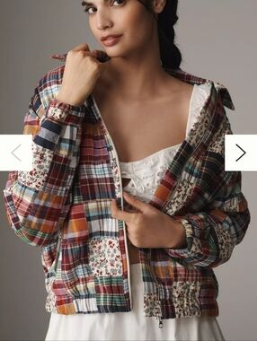 Avec Les Filles Multicolor Patchwork Bomber Jacket